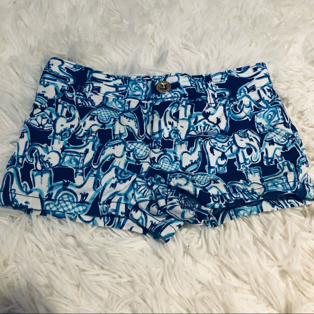 Excellent Lilly Pulitzer Elephant blue girls shorts